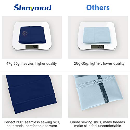 SHINYMOD Arm Sleeves for Men Women, Compression Sleeves UV UPF50 Sun Protection Summer Cooling and Winter Warmer, Navy