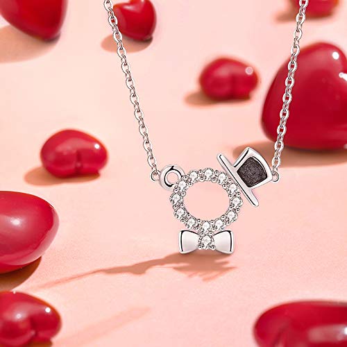 Collier ours en argent 925 le cadeau d'anniversaire romantique idéal pour elle