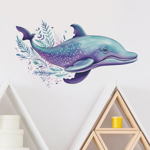 Vinilos Decorativos de Delfines Acuarela en Vinilo PVC miniatura 4
