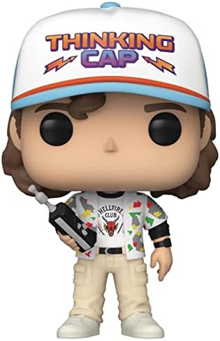 POP [Stranger Things] - Dustin Henderson Saison 4 Funko Pop Figurine en vinyle (livrée avec étui de protection compatible Pop Box), multicolore, 9,5 cm | Pop Stranger Things