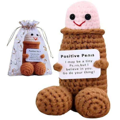 Funny Gag Gifts Weird Stuff Gift Things Emotional Nuggets Pickle Positive Crochet Plush -You are Stronger Than You Think Funny Dolls for Men Women Husband Boyfriend