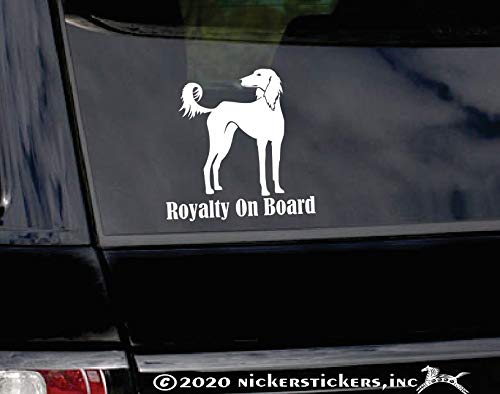 Royalty On Board ~ Saluki Hound Dog Window Car Auto Vinyl Decal Sticker #TOP1