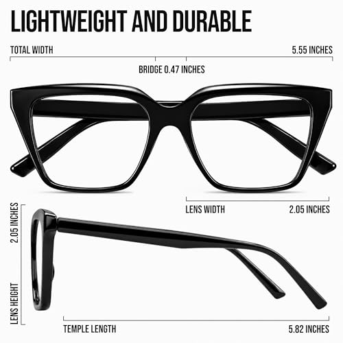 Image of miyya Blue Light Glasses for Women - Oversized UV & Blue Light Blocker Chunky Frames, Stylish Eyewear Access