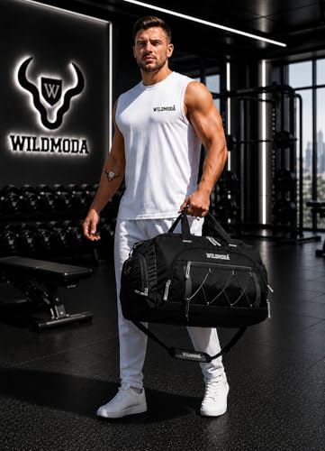 Image of 50L Gym Duffel Bag | Large Travel Sports Bag for Men & Women (Black)