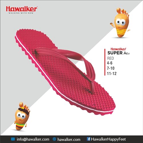 Image of Hawalker Men's Super Acu Prime Flip Flops made with 100% Natural Rubber for All Weather | Comfortable Hawai chappals | Durable Slippers