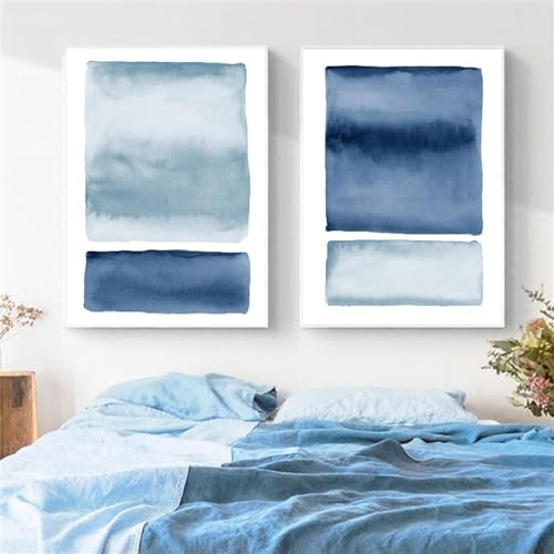 Peintures sur toile paysage côtier océanique bleu WUHBCZ 60x70cm