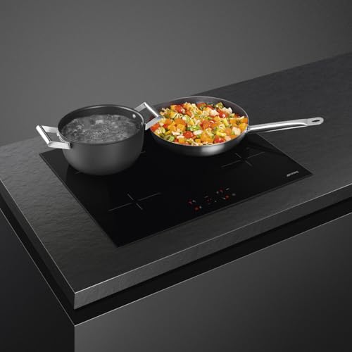 Plaque de cuisson vitrocéramique 4 foyers Smeg coloris .60 x P.51 x H.6 3 cm - vue 6