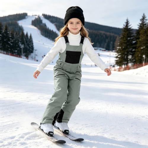 Kids Snow Bib Overalls Insulated Waterproof Adjustable Strap Ski Snow Pants - image 7