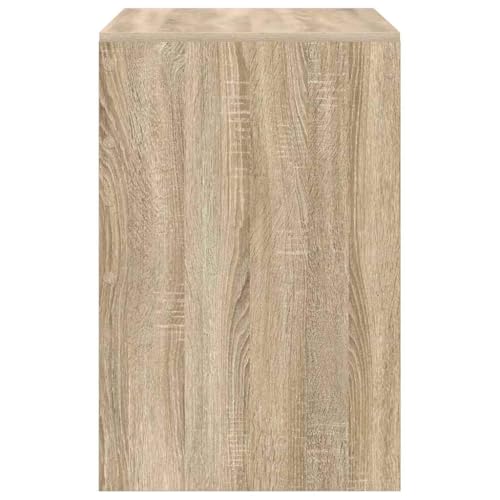 Structure en bois stable pour ce bureau compact élégant chêne Sonoma