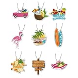 9Pcs Summer Beach Car Air Freshener Hello Summer Car Air Freshener Cute Car Air Freshener Car Scents