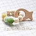 Mamimami Home Enfermería mordedor de madera natural pulsera de bebé bebé Teethers Perlas de ganchillo peces elefante de madera juguetes para bebés Sonajero Mordedor Juguete