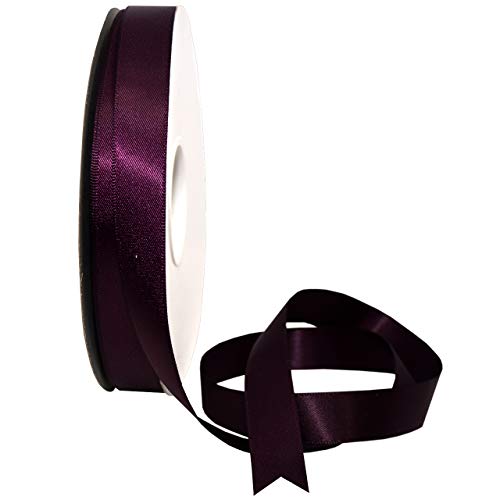 Image of Morex Ribbon 08816 /50-290 Double Face Satin Ribbon, 3 /8 inchx 50 Yd, Shadow Purple