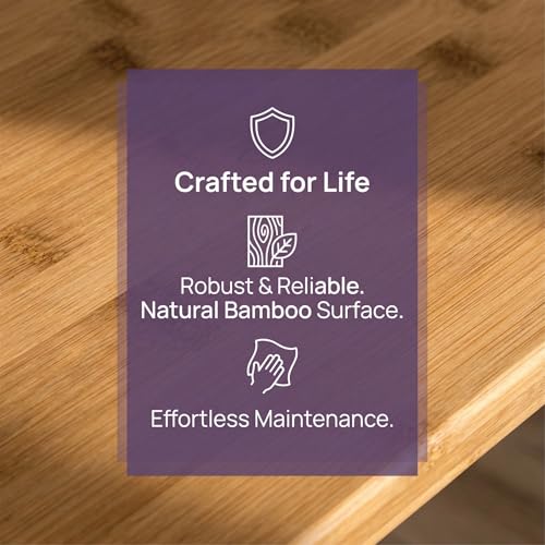 bonVIVO Beistelltische fürs Wohnzimmer, C-Form Sofatisch Nachttisch Betttisch Laptoptisch in Edelstahl-Naturholz Kombination mit Stahlgestell, 40x25x68(BxTxH), Tischbeine