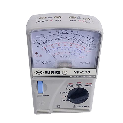 Tenmars YF-510 Pointer Type High Resistance Meter Insulation Tester 0~2000M?/DC1000V