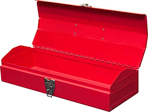 Big Red Atb213 Torin 16" Hip Roof Style Portable Steel Tool Box With Metal Latch Closure, Red #TOP4