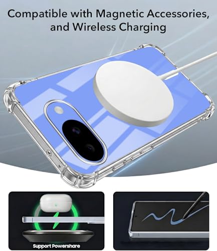 Image of Jkobi Shockproof Crystal-Clear Back Cover for Google Pixel 10a (Magsafe Wireless Support | Drop & Camera Protection | Hard Polycarbonate)