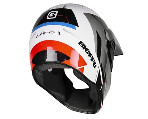 CAPACETE ENDURO MOTO BIEFFE 3 SPORT REACT BRANCO/VM 58