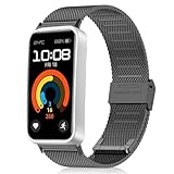 ToVioc Cinturino Compatibile con Huawei Watch Fit New/Fit Elegant/Fit SE, Cinturini in Acciaio Inossidabile da Adatto per Huawei Watch Fit - Nero