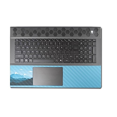 Image of MightySkins Carbon Fiber Skin Compatible With Alienware M18 R1 (2023) Full Wrap Kit - Poly Mountains | Protective Durable Textured Carbon Fiber Finish | Easy To Apply & Change Styles | Made in the USA