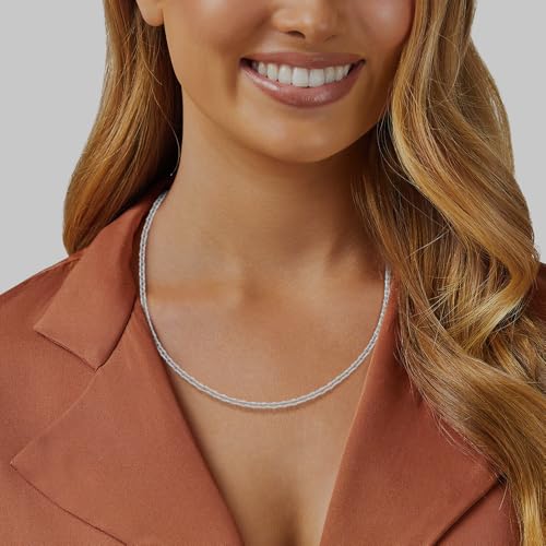 Diamond2Deal Platinum Polished 1.3mm Solid Cable Chain Necklace 16" to 30" Neck Jewelry Men, 4.35 gram2