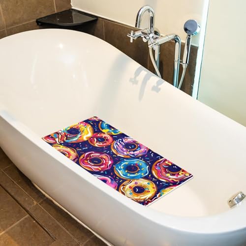 Tapete antideslizante para bañera extralargo con agujeros de drenaje 6