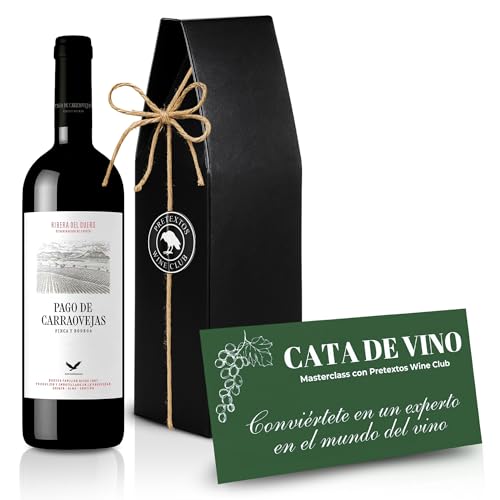 Pago De Carraovejas. Vino Ribera Del Duero + Cata De Vino Ribera Para Regalar | Cofre Regalo Cata Vino | Caja Vino Regalo Experiencia Para Hombre | Vino Regalos Originales Para Amigos en Navidad