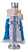 Traditional Snow Queen Nutcracker by Clever Creations | Collectible Wooden Christmas Nutcracker | Festive Holiday Décor | White and Blue Dress and Cape | With Snowflake Scepter | 100% Wood | 14" Tall