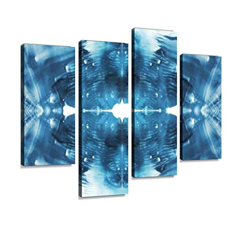 HIPOLOTUS 4 Panel Canvas Pictures Card of a Rorschach Inkblot Test Painting of