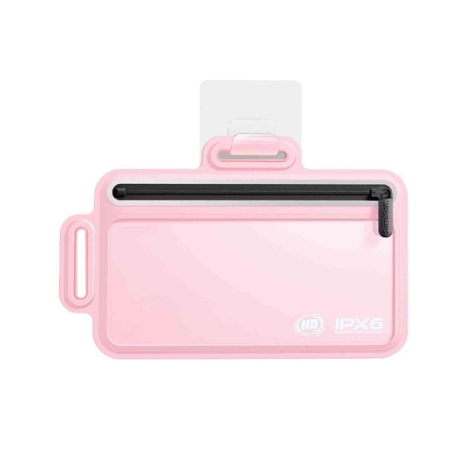 Montowany Na ścianie Wodoodporny Uchwyt Na Telefon Pod Prysznic Poziomy Pionowe Etui Na Telefon Prysznicowy Przenośny Do Gotowania Wrażliwy Ekran Z Hakiem(Pink)