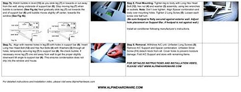 Miniatura 4 de Alpine Hardware Soporte universal para aire acondicionado de ventana y bomba de calor, soporte de CA de ventana resistente de un brazo, soporta aire