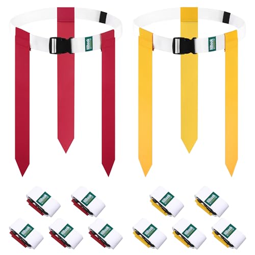 Hilhook 10-Player Flag Football Belts Set for Kids Youth and Adult