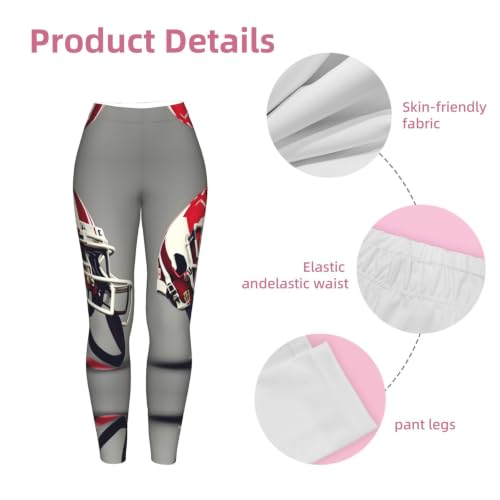 Leggings de compresión cómodos y suaves con diseño de fútbol americano 6