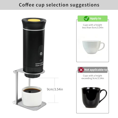 Image of Pour Over Coffee Maker Stand,Foldable Portable Electric Espresso Machine Stand,Holder for Coffee Grinder,Universal Dripper,V60 Dripper,Travel Coffee Maker, Press Round&Sliver