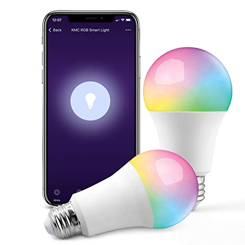 KMC Smart LED Light Bulb,Works with Apple HomeKit, Alexa and Google Assistant(2 Pack)