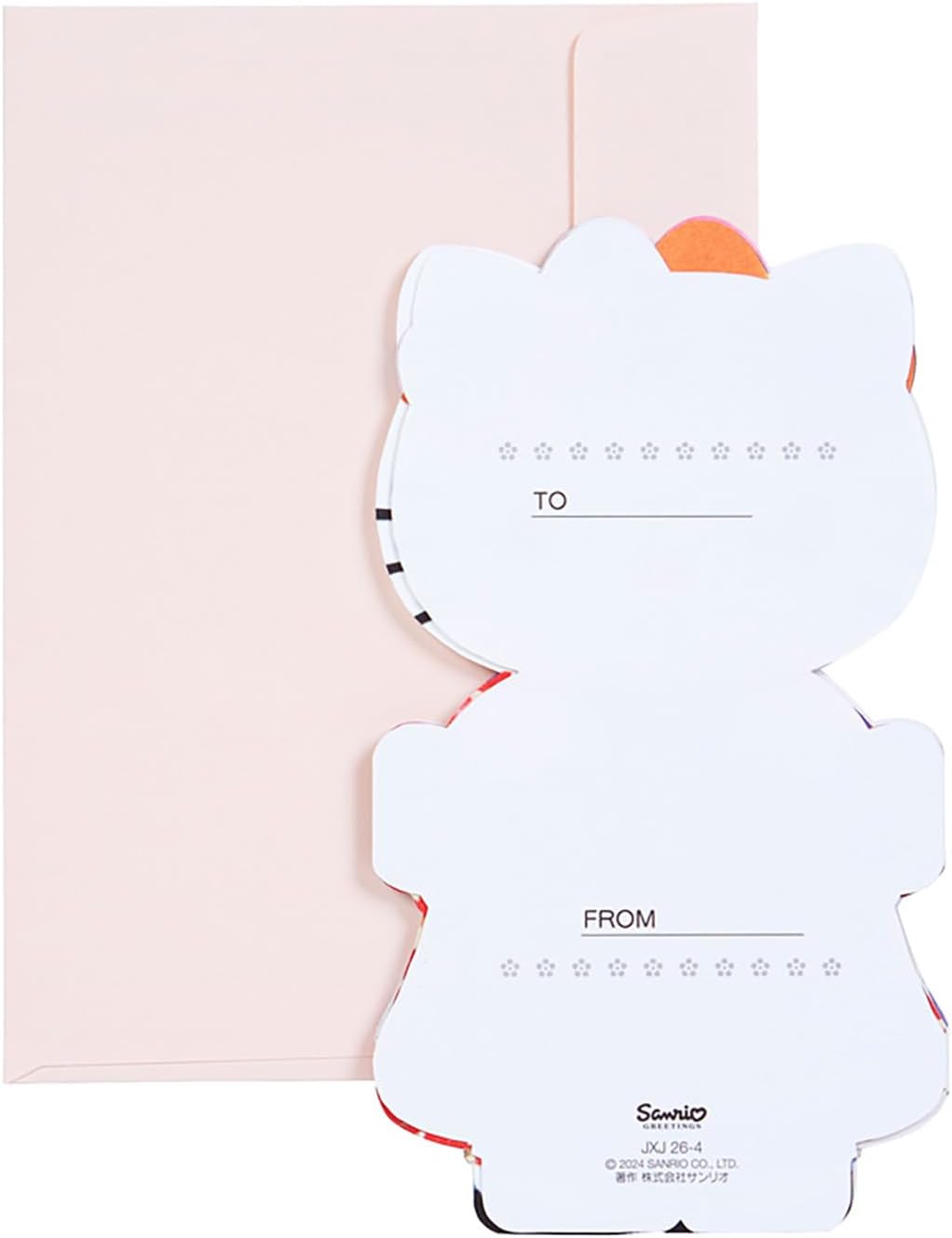 Sanrio 106950 Japanese Style Christmas Card, Hello Kitty Jabara Calendar Message Card Greeting Card JXJ 26-4