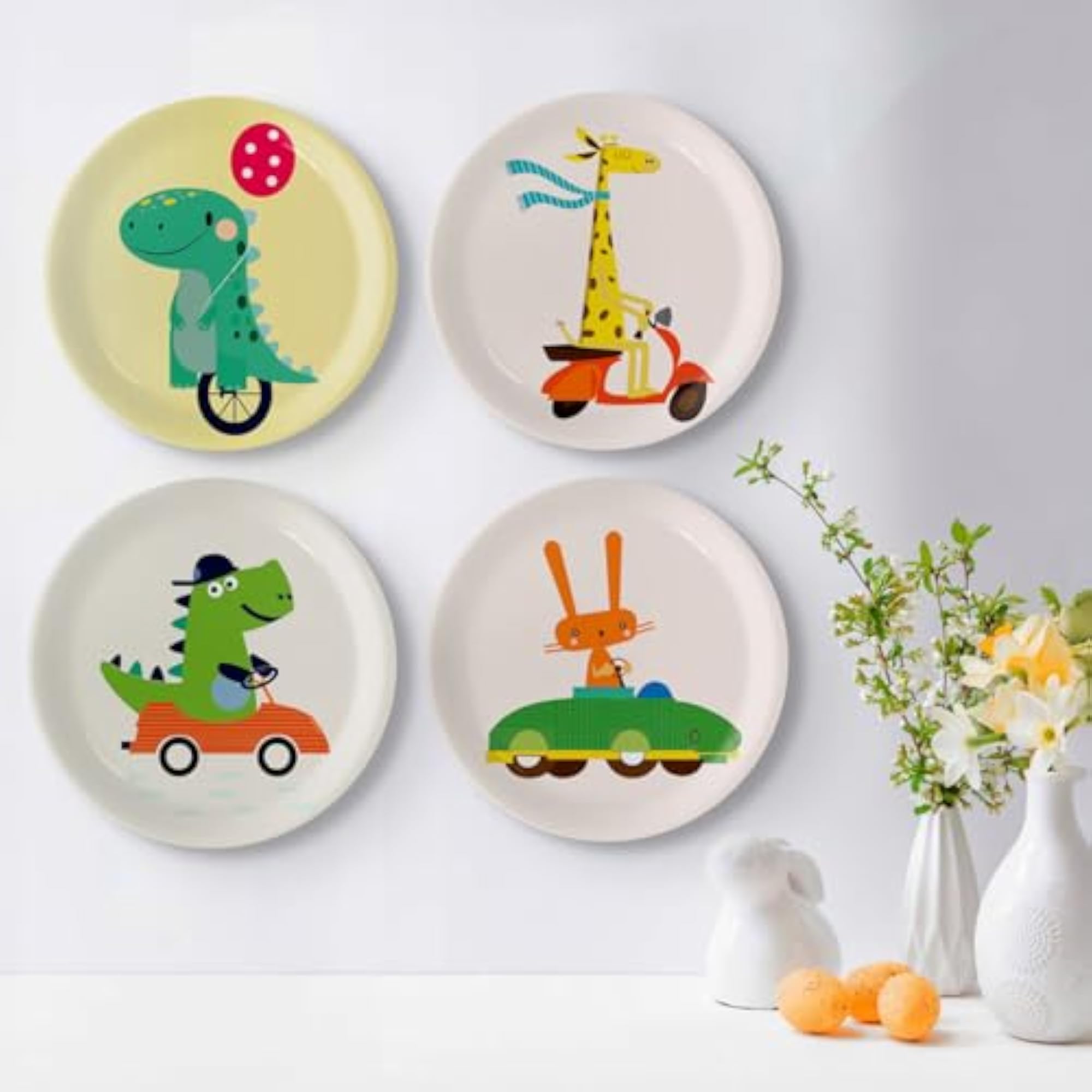 Playful Art for Kids' Rooms Bunny Porcelain Plate
