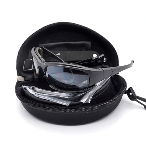 Gafas de sol tácticas polarizadas 4LS para hombre, resistente a impactos de airsoft, ahumadas, para ciclismo o motociclismo, UV400 MODEL