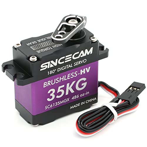 35Kg Rc Servo Waterproof Steering Servo 180°Metal Oblique Gear High Speed Servo Full Aluminum Case Brushless Digital Servo Precise Angle Smoother Rotation For 1/12 Rc Crawler Boat Robot #TOP1