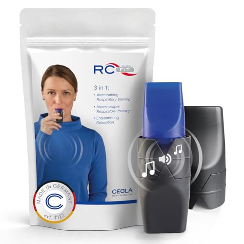 CEGLA RC-FIT® CLASSIC Atemtrainer und Atemtherapiegerät mit Vibration & Sound für Atemtraining, Entspannung & Fitness – zur Stärkung von Gesundheit & Mentalkraft – Made in Germany