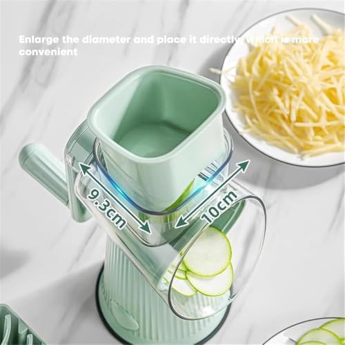 Rallador rotatorio 5 en 1 para cocina verde miniatura 4
