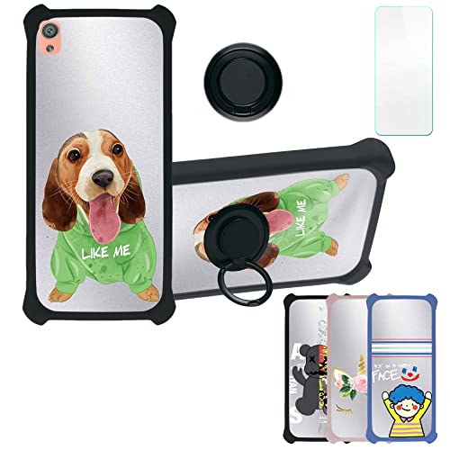 Aroepurt Coque pour Sony Xperia XA Coque Compatible avec Sony Xperia XA Coque Étui [avec Trempé 9H Protection D'écran] Case Support de Bague PC + Silicone...