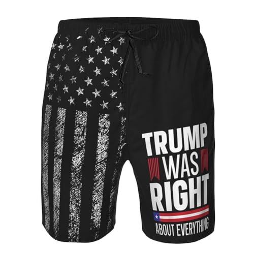 Tru-mp was Right About Everything Mens Swimming Trunks with Lining Swim Shorts Quick Dry Bathing Suit Boardshorts -4