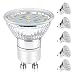 Ascher GU10 LED Light Bulbs, 50W Halogen Bulbs Equivalent, 4W, 400 Lumens, Non-Dimmable, 5000K Daylight White,120° Beam Angle, LED Bulbs for Recessed Track Lighting, GU10 Base, Pack of 5