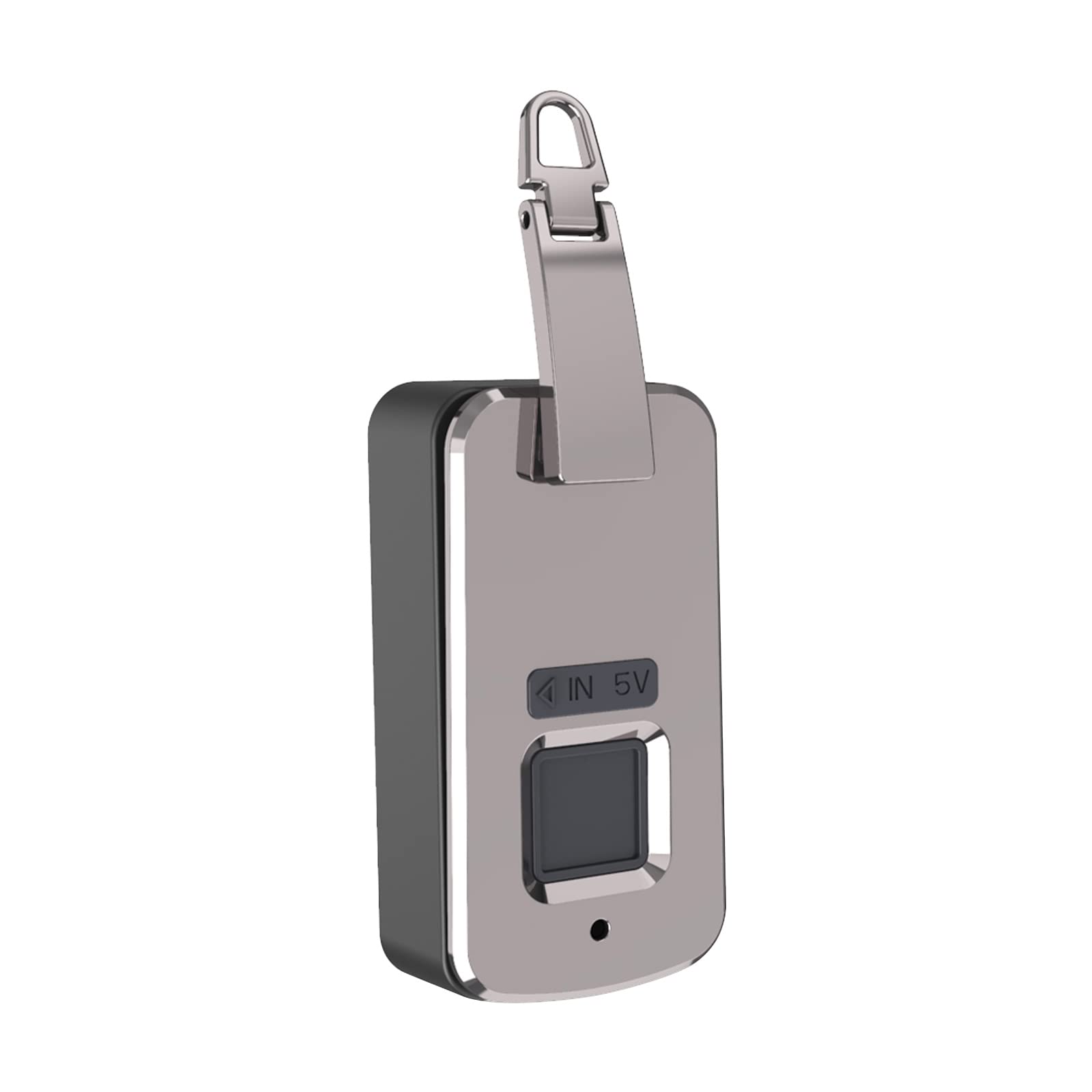 Lucchetto con impronta digitale intelligente, lucchetto portatile sicuro con impronta digitale per zaino valigia (Grigio scuro)