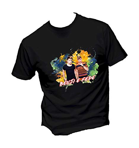 T-Shirt Uomo Cotone Basic Super vestibilità Top qualità - B. e F. - Divertente Humor Made in Italy (Nero, M)