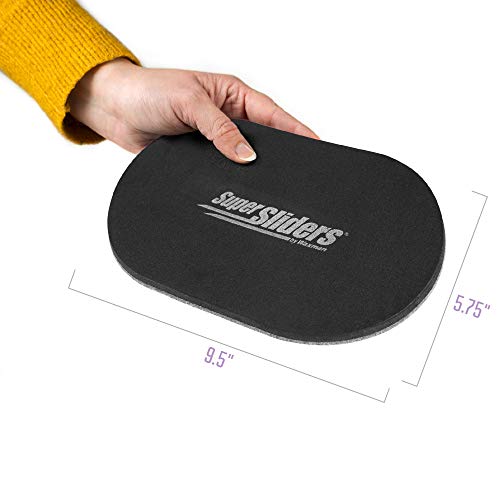 Super Sliders 5 3/4" X 9 1/2" Oval Reusable Furniture Sliders For Hard Surfaces - Effortless Moving And Surface Protection, Beige (8 Pack) #TOP3