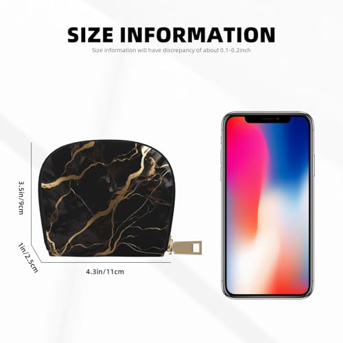 Black Gold Marble Credit Card Holder Wallet, Leather Zipper Card Wallet For Women Ladies Rfid Blocking Card Case Small Coin Purse Accordion Wallet Gift2