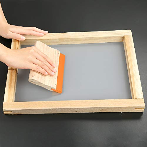 Image of Caydo 3 Sizes Wooden Screen Printing Squeegee, 75 Durometer Ink Scraper