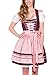 Produktbild Krüger Damen Trachten Dirndl kurz, Modell: Shiner, über Knie, Bordeaux, rosa, Art.-Nr. 44975-90, 32