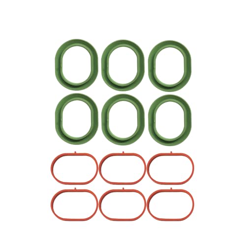Image of Intake Manifold Upper and Lower Gasket Set For Mercedes-Benz C350 Ml350 C300 E400 Gle350 GLK350 SLK350 2012-2018 Replace 2761410180 2761410080
